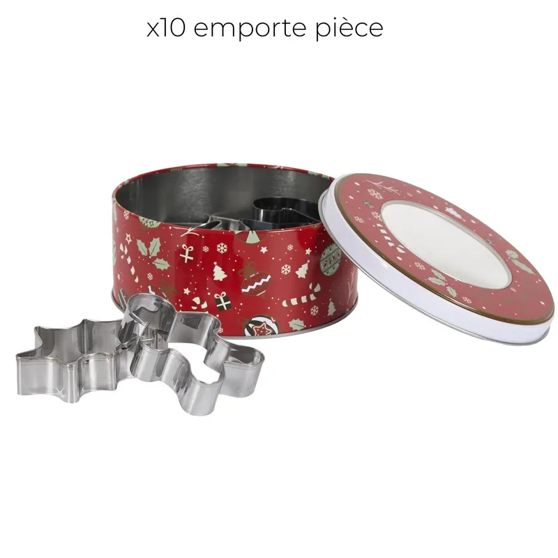 Formy Do Ciastek MEBLIVA Metalowe Zestaw 10 szt. - Srebrny