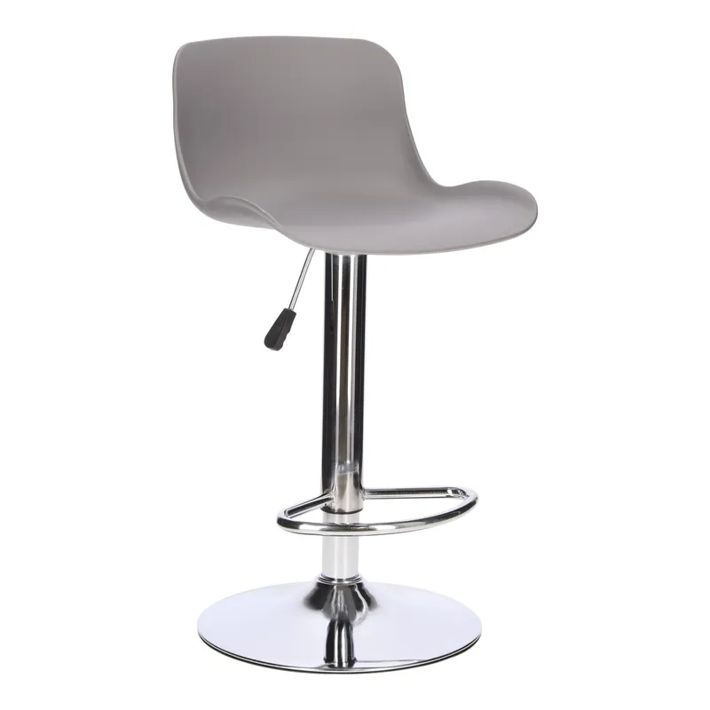 Stołek Barowy MEBLIVA Inge Skandynawski, Regulacja 60-81 cm - Szary