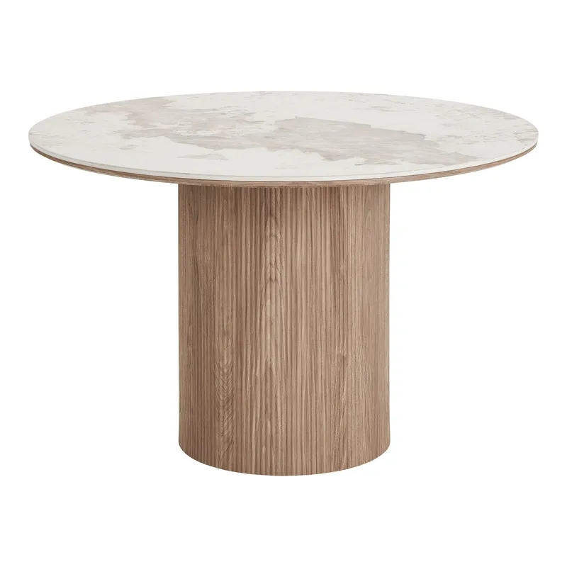 Stół MEBLIVA Athens Blat Ceramiczny Nierozkładany 120 cm - Biały