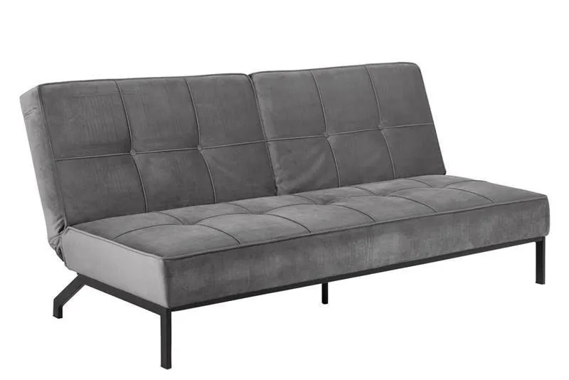 Sofa MEBLIVA Perugia VIC 3-OSOBOWA Rozkładana Welwet - Szary