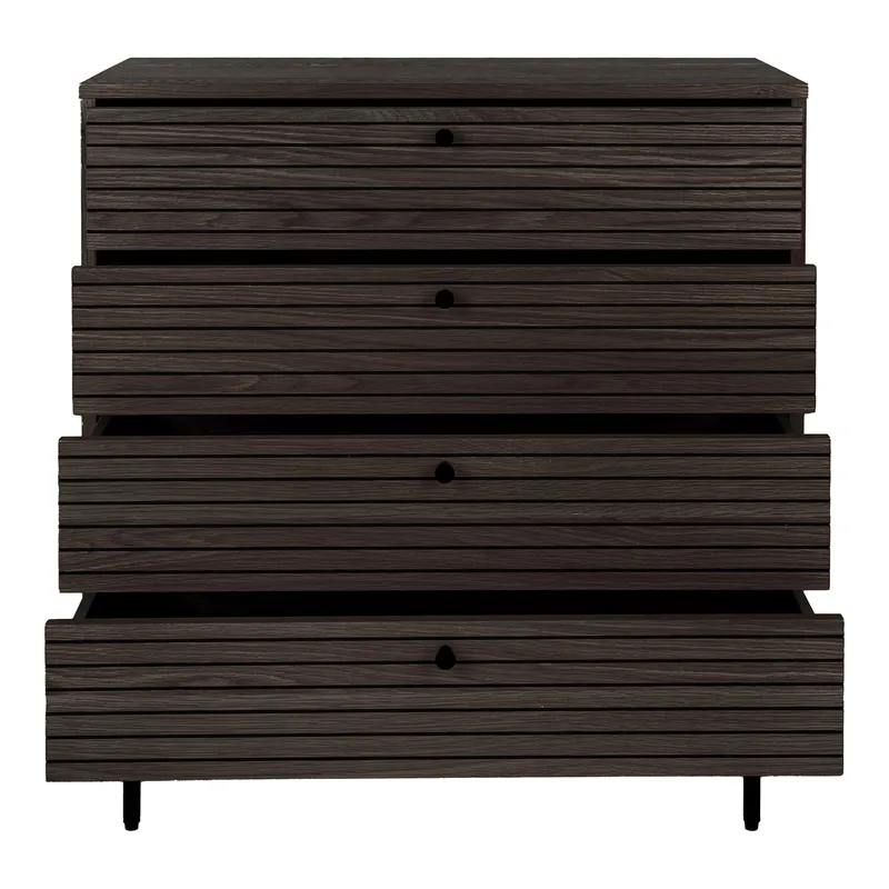 Komoda MEBLIVA Kyoto, MDF, Skandynawska, 80 cm - Brązowa