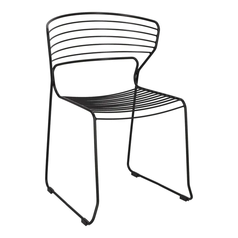 Krzesło MEBLIVA Hilly Metalowe, Nowoczesne, Czarne - 80 cm