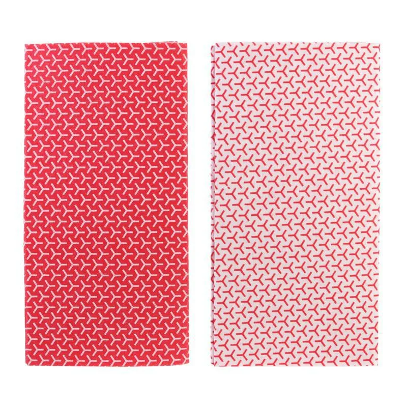 Maty Do Lodówki MEBLIVA 31x15,5 cm - Wiskoza, Zestaw 2 szt. - Czerwony