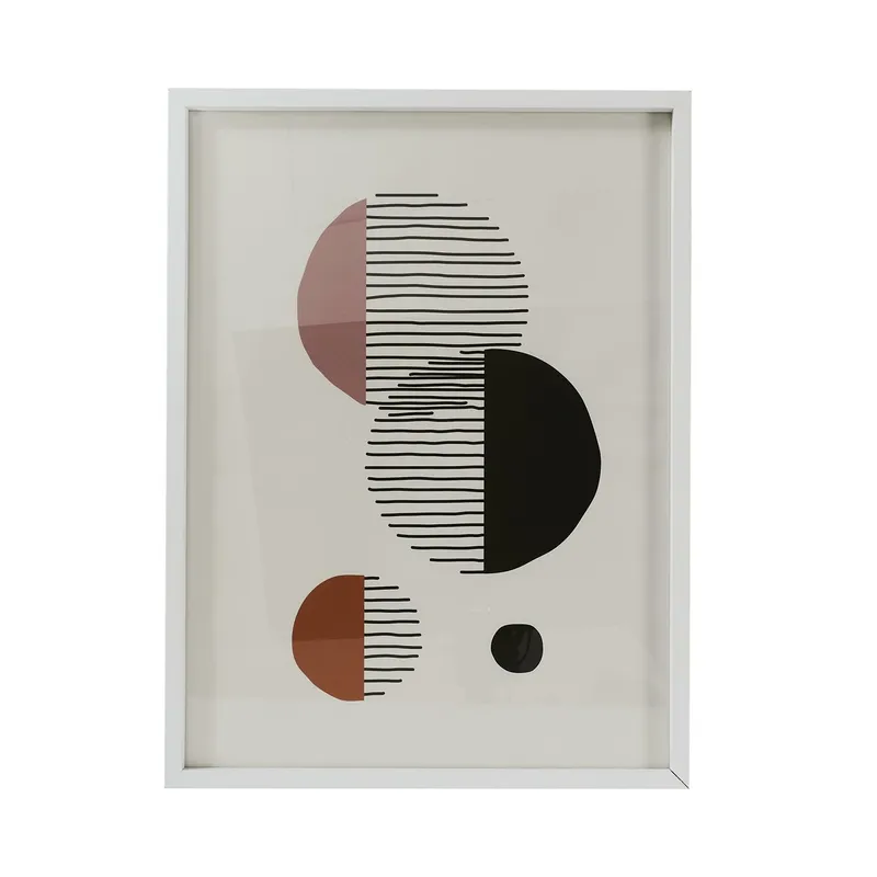 Obraz Dekoracyjny MEBLIVA Art-Deco 60x45cm Płyta MDF - Biały