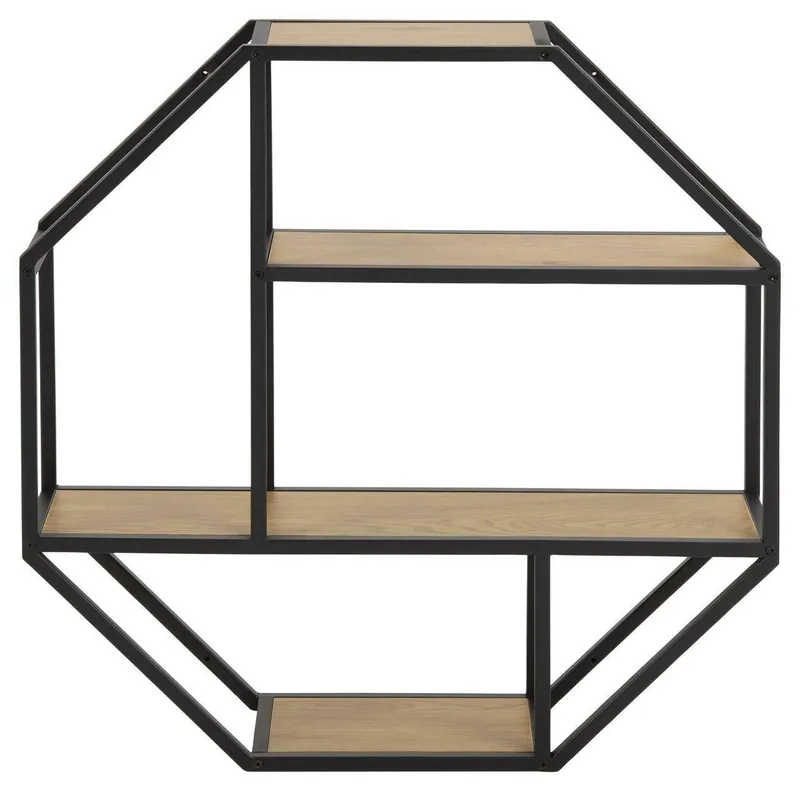 Półka MEBLIVA Seaford Octagon MDF Industrialna - Naturalny