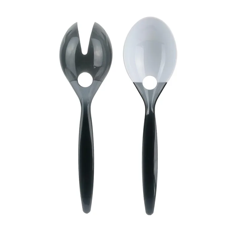 Zestaw Sztućców Do Sałatki MEBLIVA, Tworzywo Sztuczne, 26,5 cm - Czarny