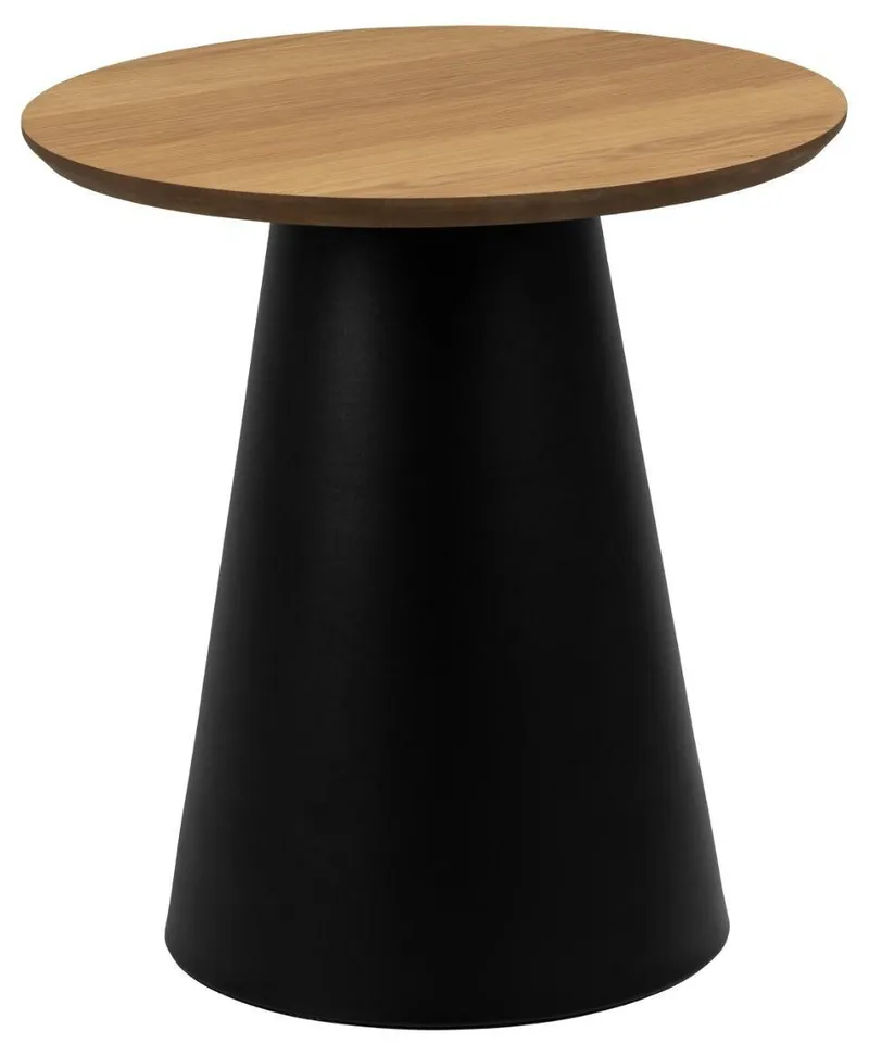 Stolik MEBLIVA Soli 45cm Fornir Dębu - Czarny