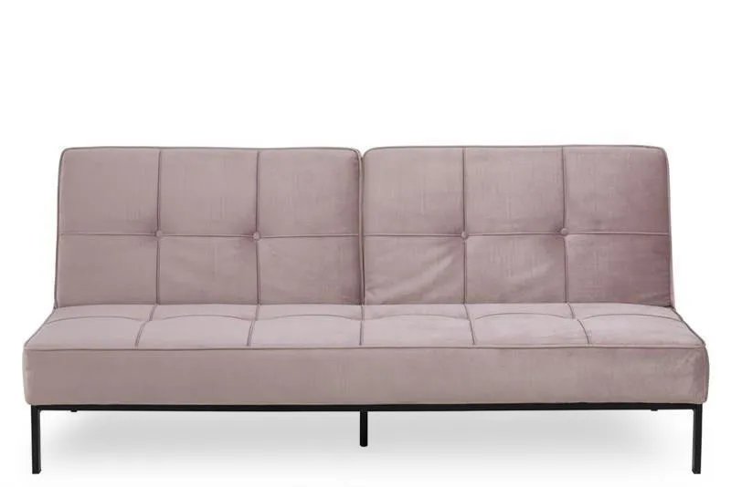 Sofa MEBLIVA Perugia VIC Rozkładana 3-OSOBOWA Welwet - Różowa
