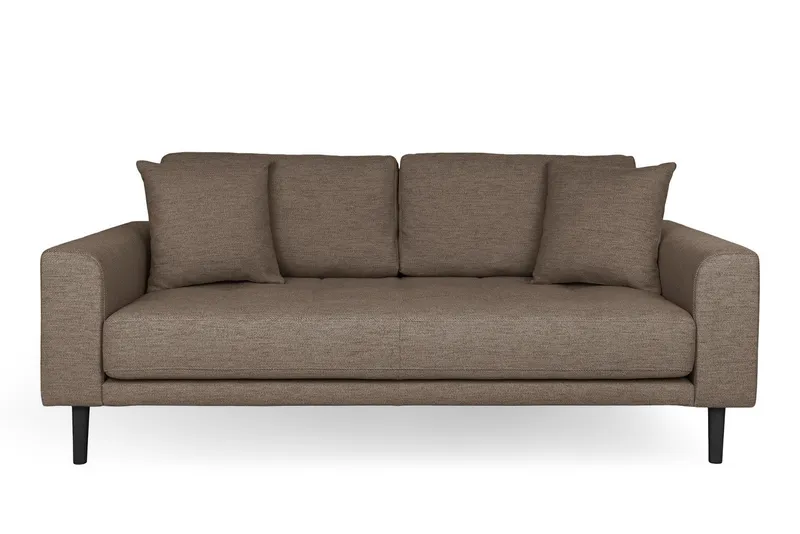 Sofa MEBLIVA Lido 2,5 Nierozkładana, Skandynawska - Brązowa