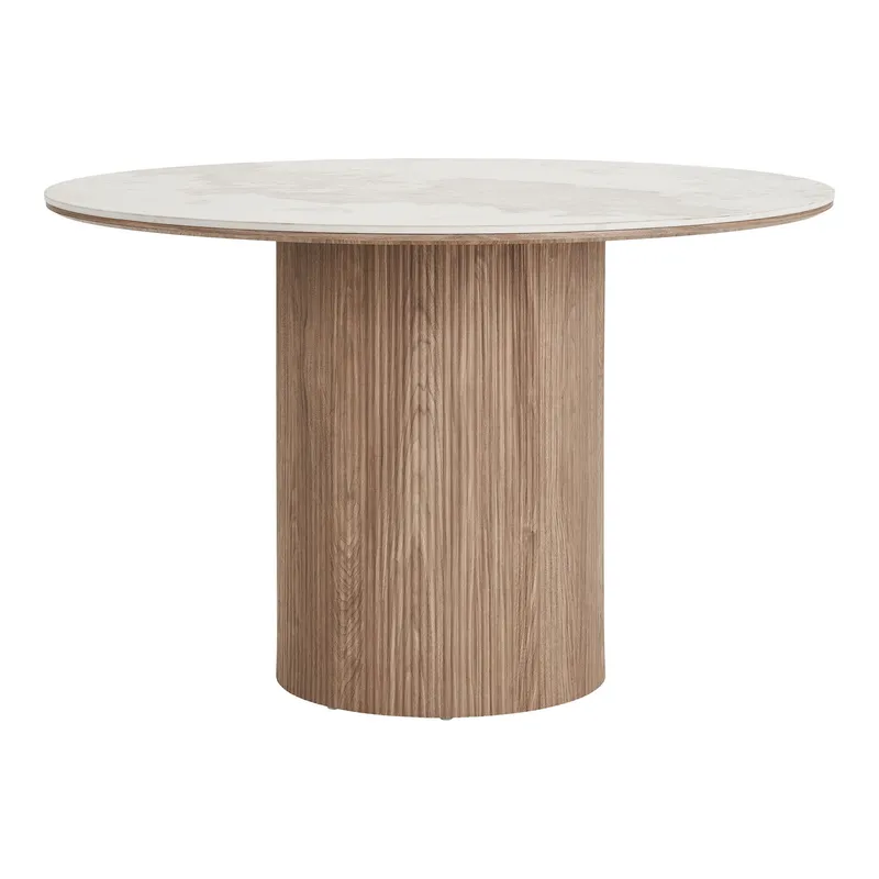 Stół MEBLIVA Athens Blat Ceramiczny Nierozkładany 120 cm - Biały
