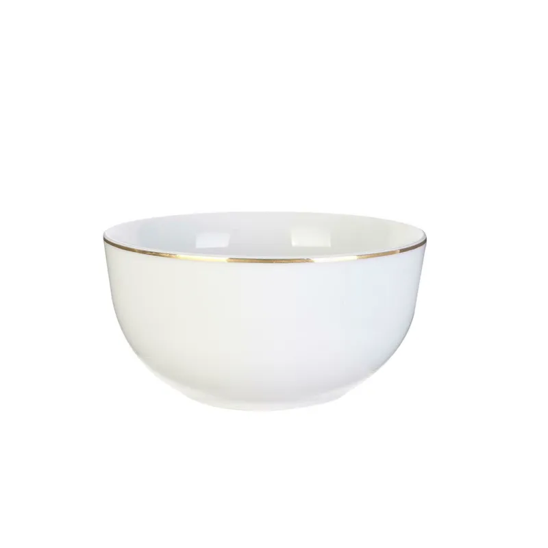 Miska Pearl Gold MEBLIVA Porcelana 500ml - Biała