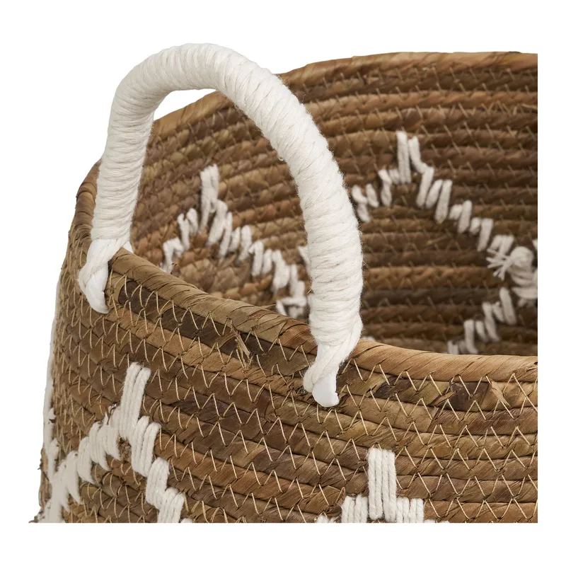 Zestaw 2 Koszy MEBLIVA Altea Włókno Naturalne Boho - Naturalny