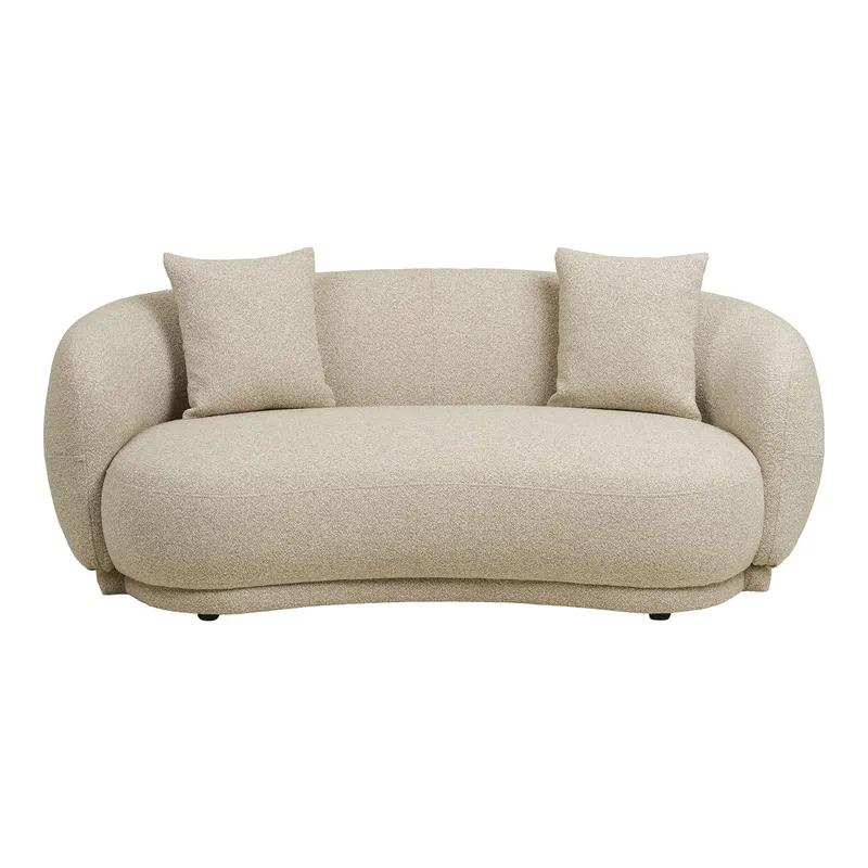 Sofa MEBLIVA Hawkes 2,5-OSOBOWA, Aksamit Nowoczesny - Piaskowa