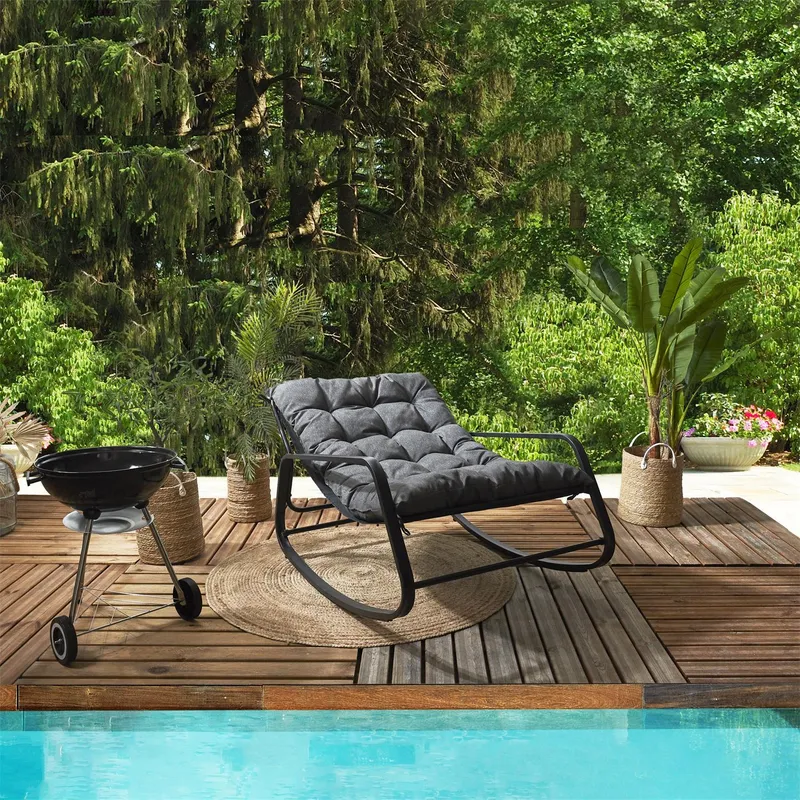 Fotel Ogrodowy GARDIVA Miami, Nowoczesny Design, Metal - Szary