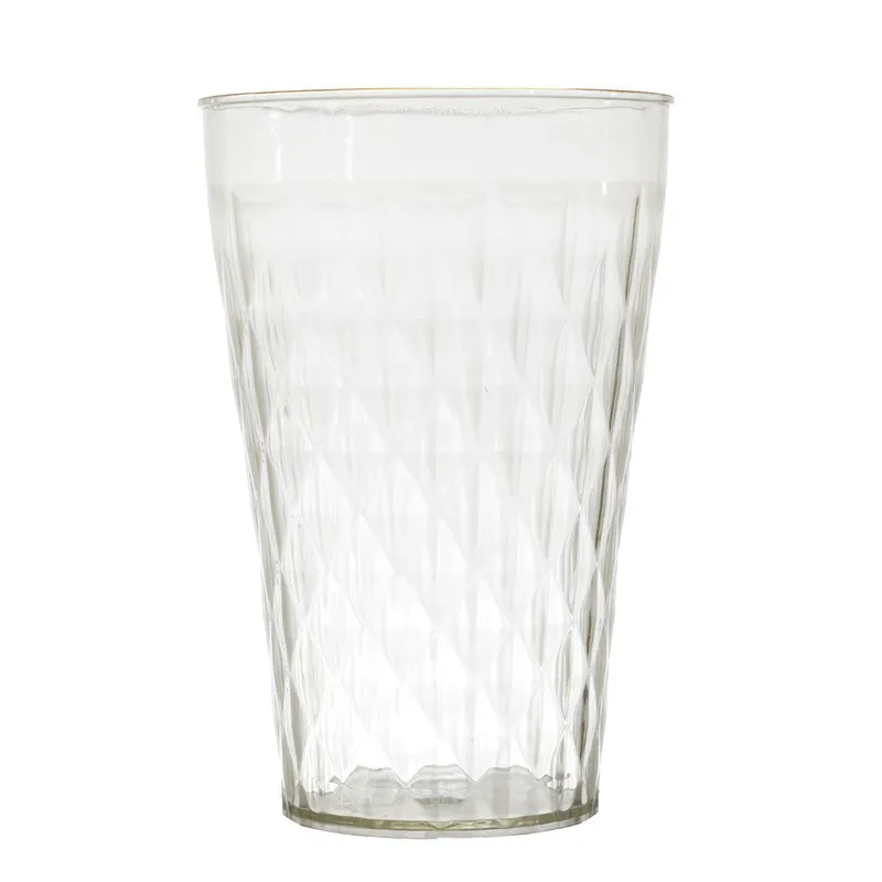 Szklanka MEBLIVA Mirage Plastikowa, Transparentna Z Złotym Brzegiem