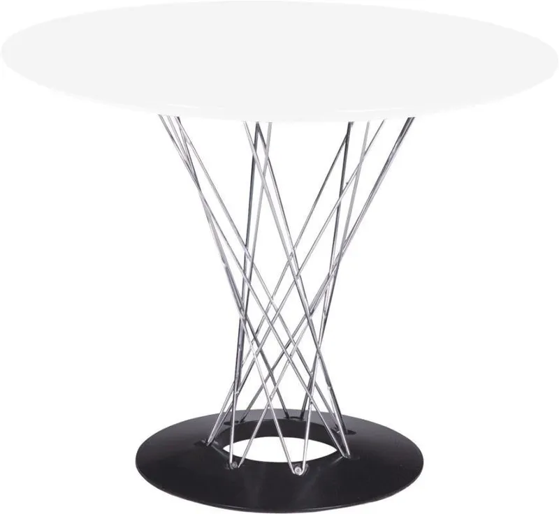 Stół MEBLIVA Cyklon Okrągły, Nowoczesny Design, Plastik - Biały