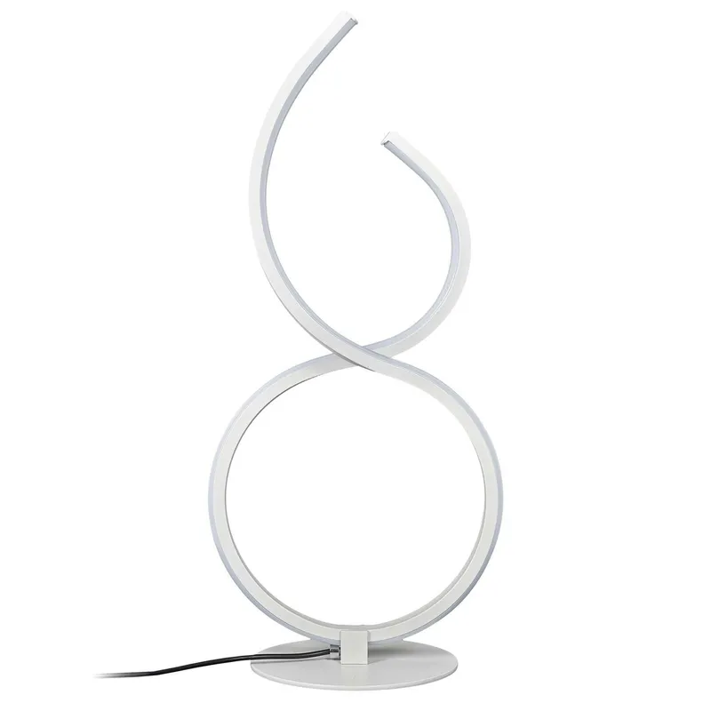 Lampa Stołowa MEBLIVA LED 36 cm Aluminiowa - Biała