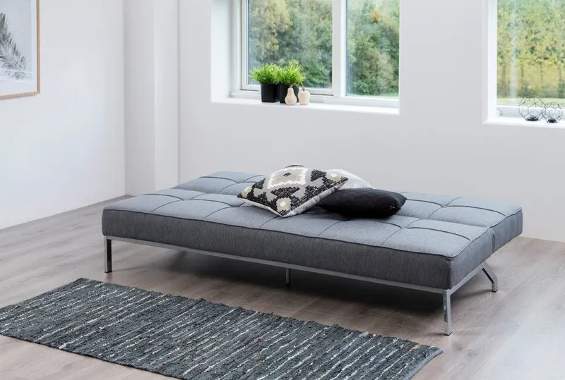 Sofa MEBLIVA Perugia VIC 3-OSOBOWA Rozkładana Welwet - Szary