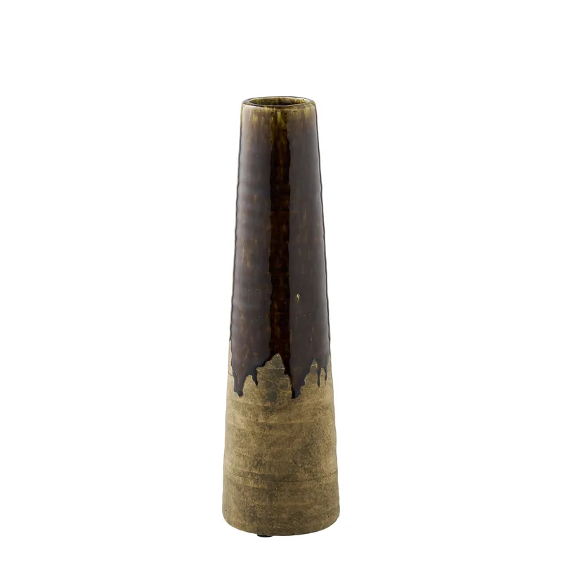 Wazon Ceramiczny MEBLIVA Cali, 39 cm, Nowoczesny - Brązowy