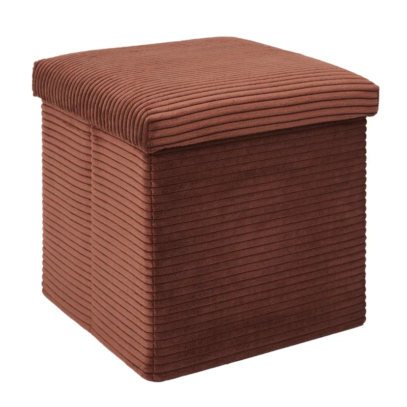 Pufa MEBLIVA Vels Scott Aksamitna Ze Schowkiem - Terracotta