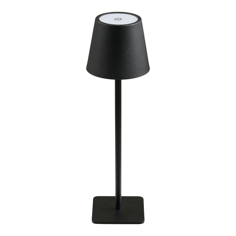 Lampa Stołowa MEBLIVA Bradford Akumulatorowa, Metalowa - Czarna