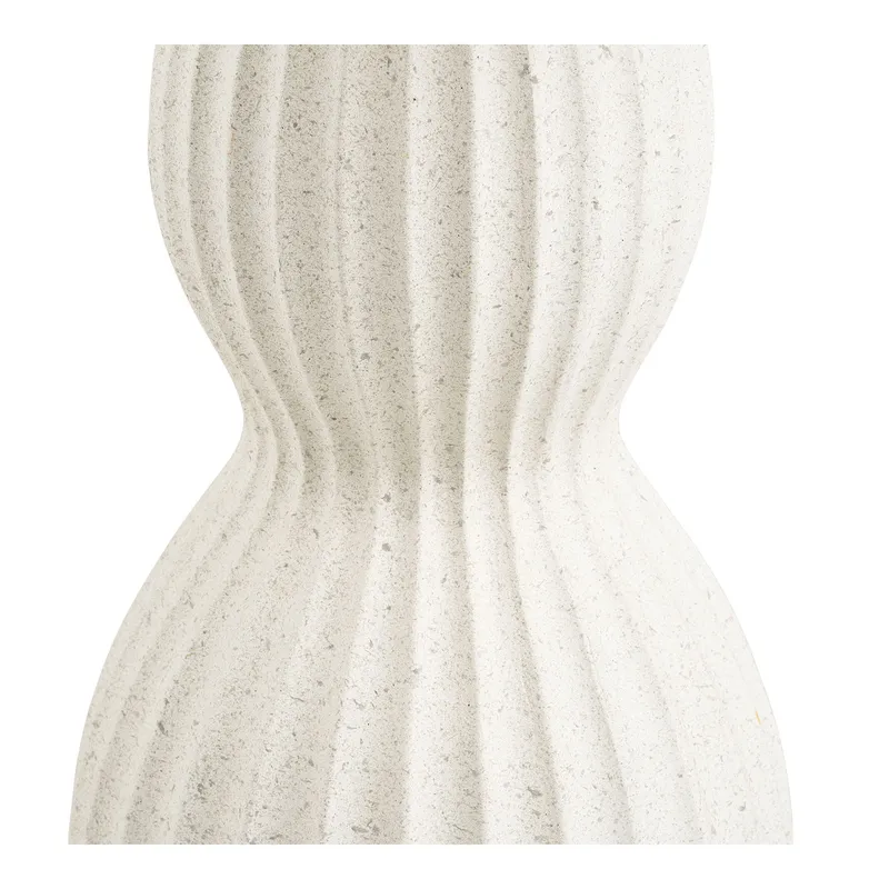 Stolik Kawowy MEBLIVA Newtown Cement Okrągły 40 cm - Biały