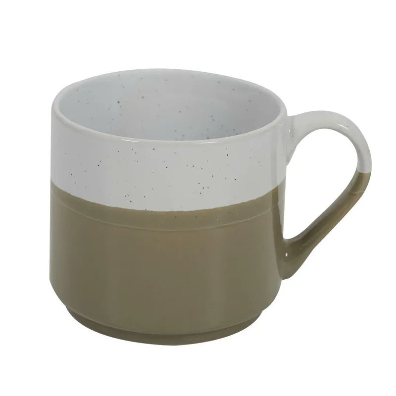 Kubek Ceramiczny MEBLIVA Jumelle, Japandi, 330 ml - Khaki