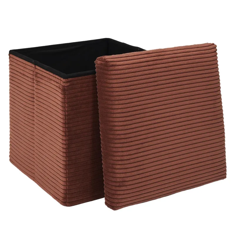 Pufa MEBLIVA Vels Scott Aksamitna Ze Schowkiem - Terracotta