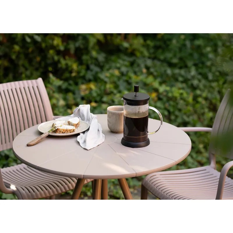 Stół MEBLIVA Barletta Bistro Okrągły 70cm Metal - Taupe
