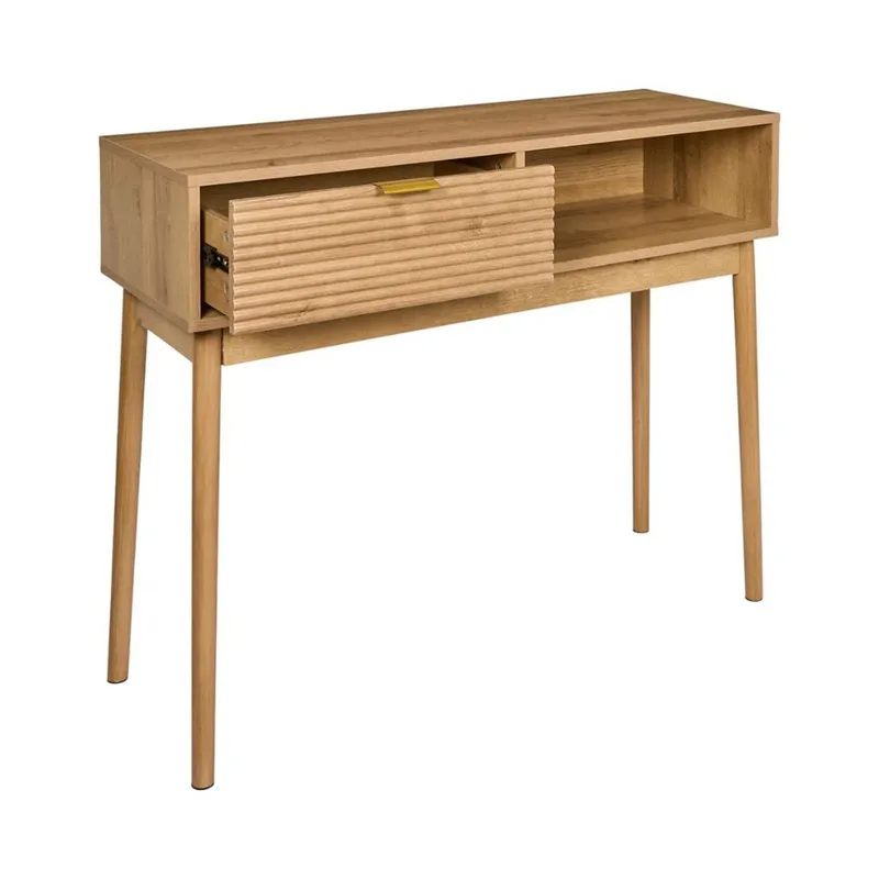 Konsola MEBLIVA Tiphaine, MDF, 100 cm, Naturalna
