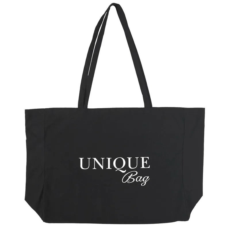 Torba Shopper MEBLIVA Unique Bag Bawełna, 43x73x18 cm - Czarna