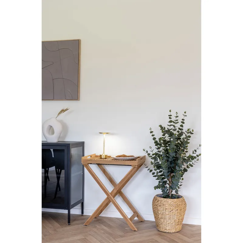 Stolik Kawowy MEBLIVA Ronda Drewniany 60x40cm - Naturalny