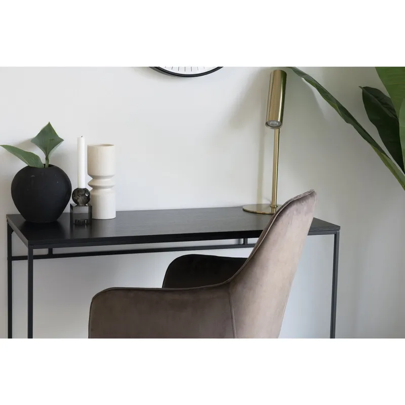 Biurko MEBLIVA Vita Metal Nowoczesne 100x45 cm - Czarny