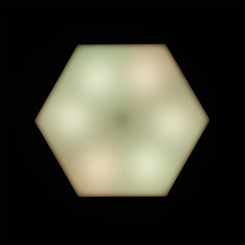Zestaw 2 Lamp Ściennych MEBLIVA Hexagonal 8,5x7,5cm - Biały