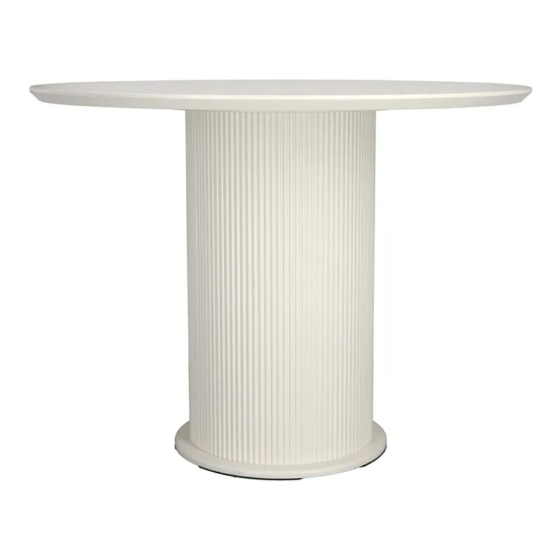 Stół MEBLIVA Elia Okrągły 100cm MDF Glamour - Biały