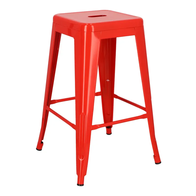 Hoker MEBLIVA Paris 66cm InspirowanyTolix - Czerwony