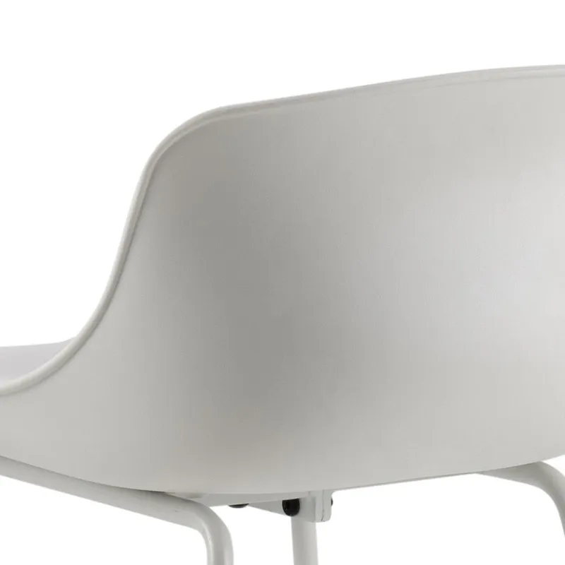 Stołek Barowy MEBLIVA Tina White PU, Ekoskóra, Minimalistyczny - Biały