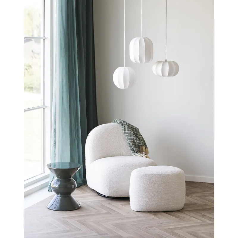 Lampa Wisząca MEBLIVA Coventry Nowoczesna, Żywica 28 cm - Biała