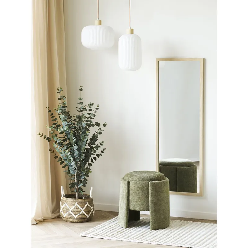 Lustro Ścienne MEBLIVA Scottsdale Naturalne, Drewniana Rama 45x110 cm
