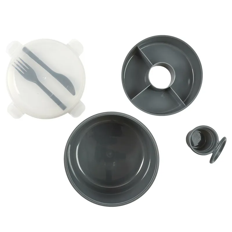Lunch Box Round MEBLIVA 1,4l - Antracytowy