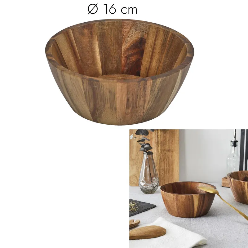 Miska Galia 16cm MEBLIVA - Drewno Akacjowe - Naturalny