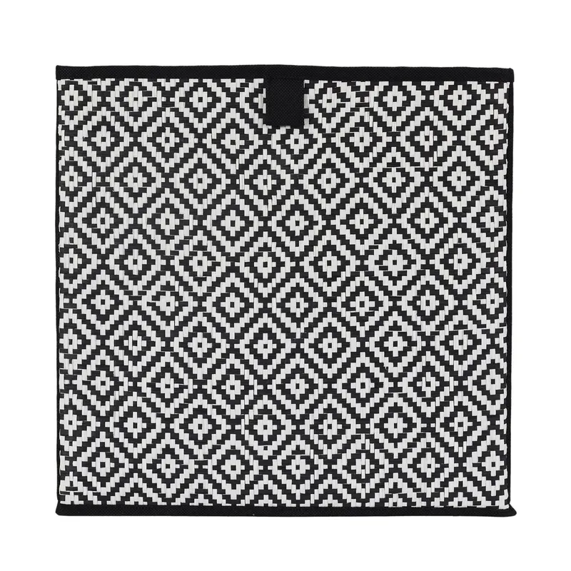 Pudełko Do Regału MEBLIVA Braid 30x30 cm, Tektura, Skandynawski - Czarne