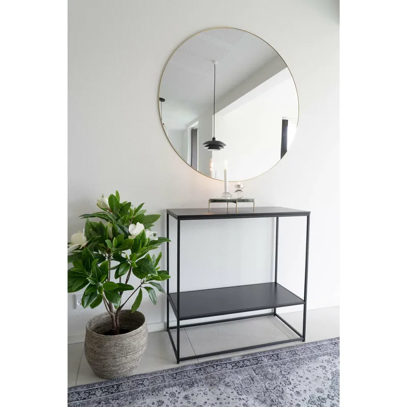 Lustro MEBLIVA Jersey Okrągłe 100 cm - Złoty