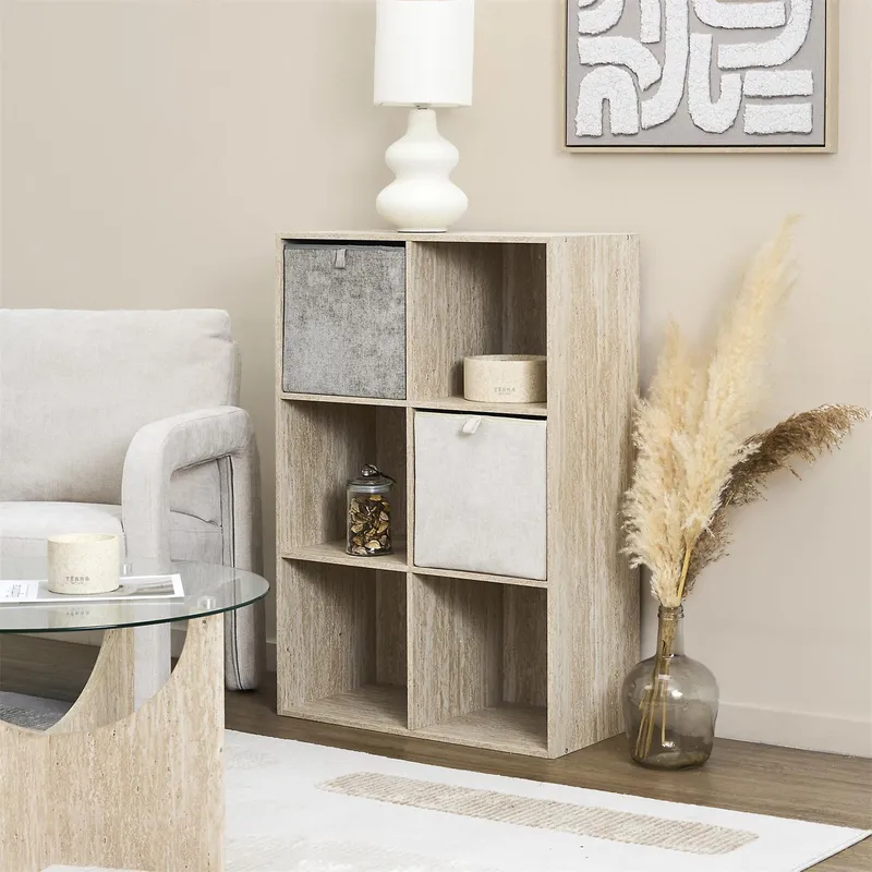 Pudełko Do Regału MEBLIVA Emilia Tektura 30x30x30cm - Beżowy