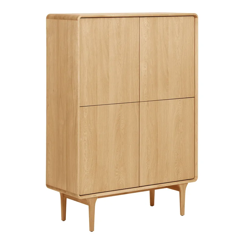 Komoda MEBLIVA Darwin Skandynawska 100x40x140 cm - Naturalny Dąb