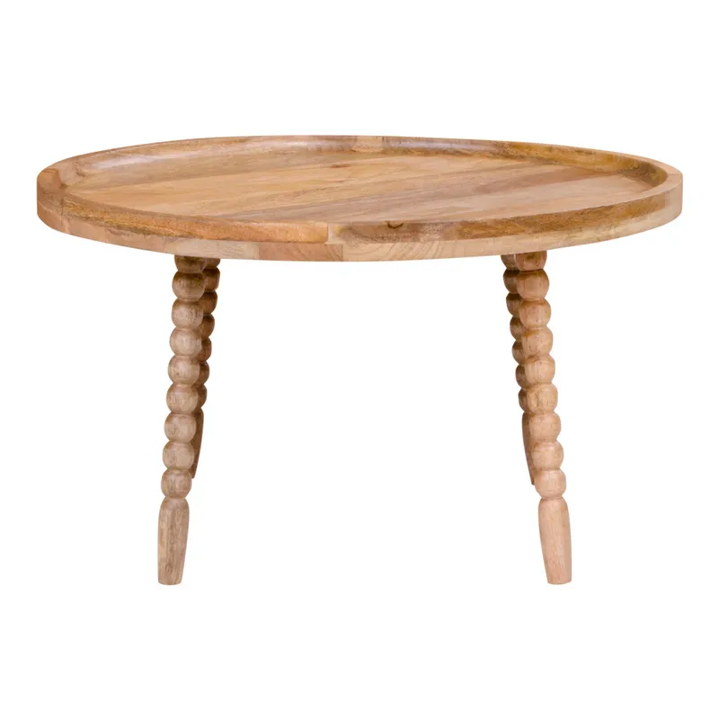 Stolik Kawowy MEBLIVA Jammu 60cm Drewno Mango - Naturalny