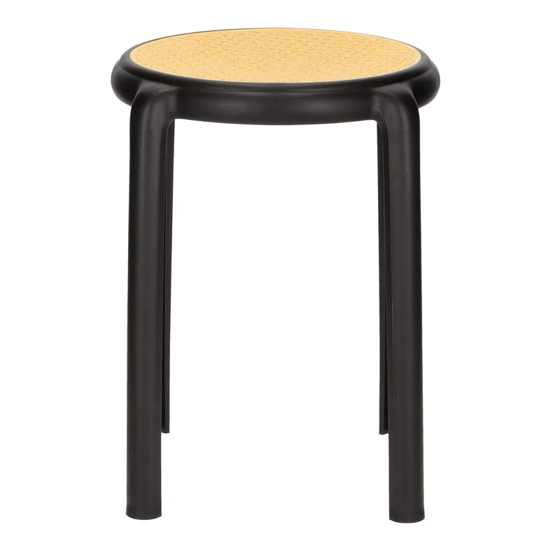 Stołek MEBLIVA Zula, Polipropylen, 45 cm - Czarny