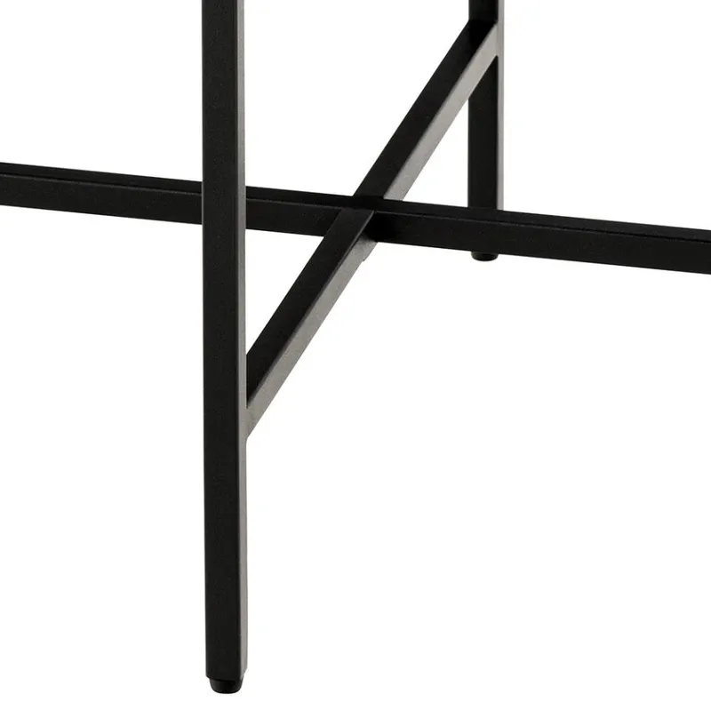 Stolik Kawowy MEBLIVA Lamoine, Metal MDF, Okrągły 40 cm - Czarny