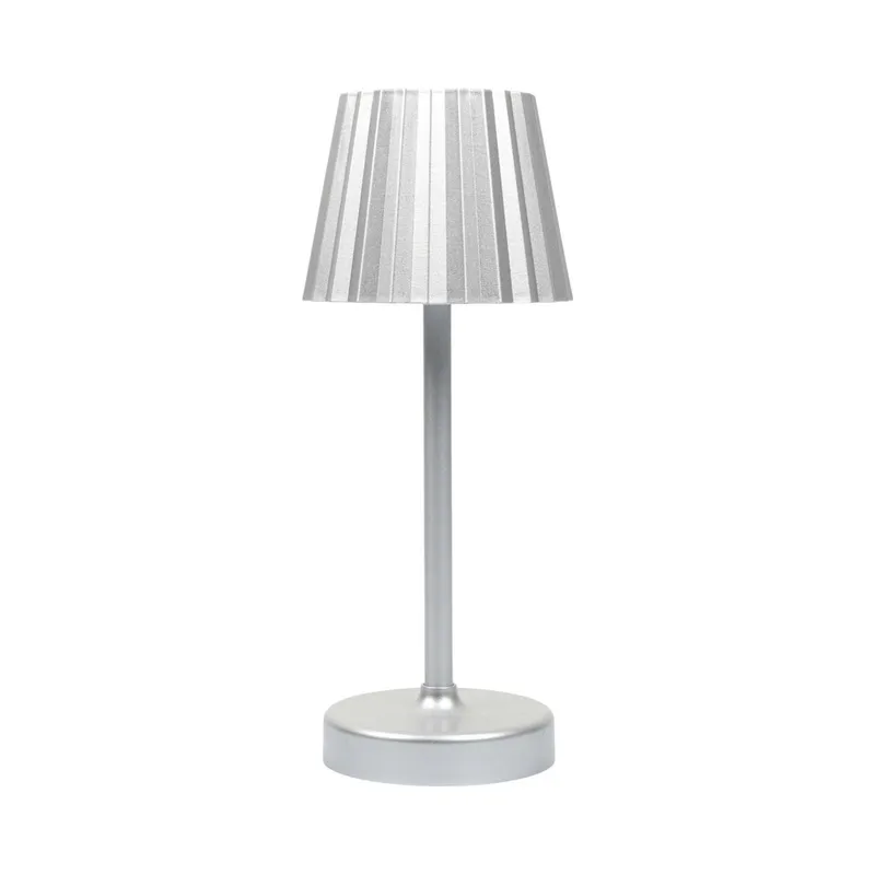 Lampka Nocna MEBLIVA Blanca LED Dotykowa Na Baterie - Srebrna