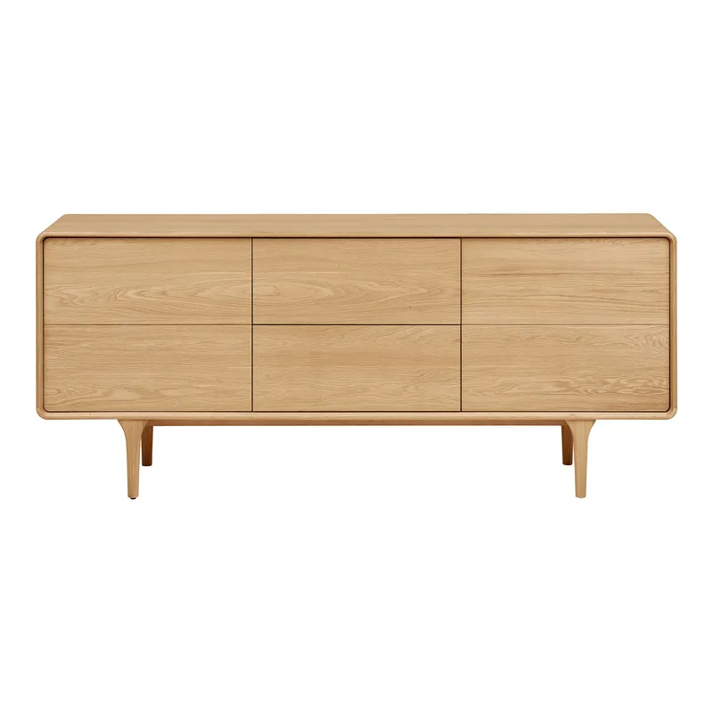 Komoda MEBLIVA Darwin 180x45x75 cm MDF Skandynawska - Naturalny Dąb